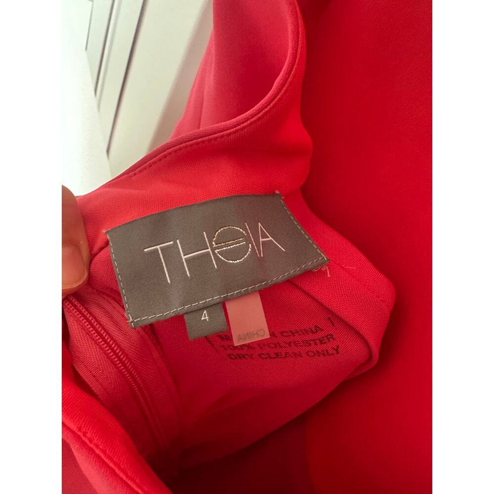 Theia Aerilyn Halter Jumpsuit in color Geranium Size 4 NWT - Picture 6 of 7